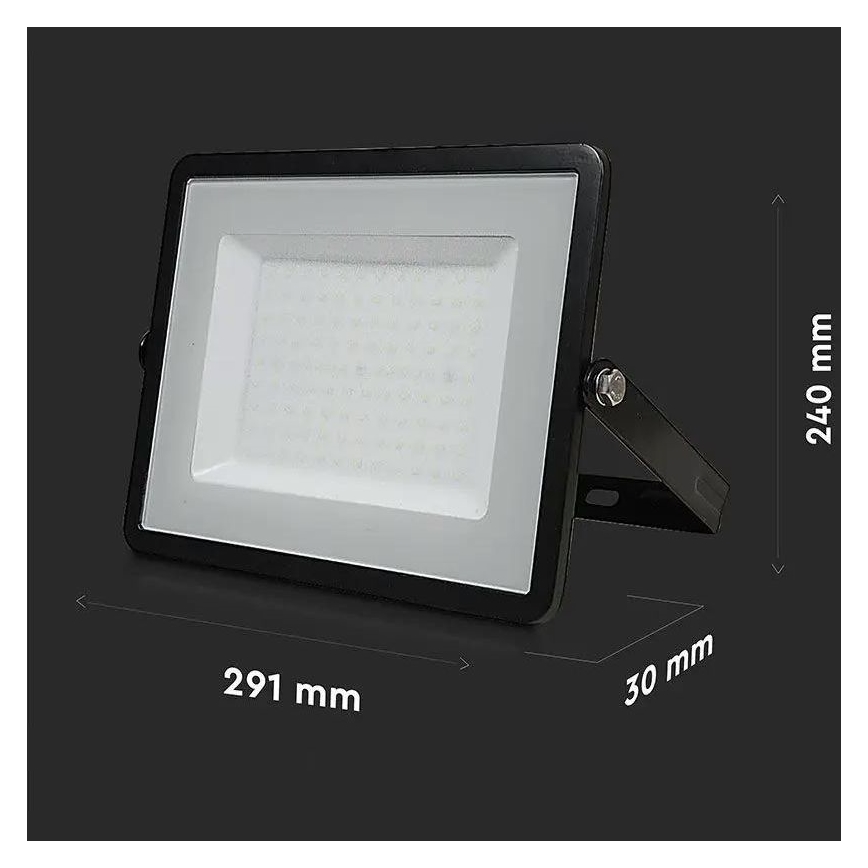 LED Reflektor SAMSUNG CHIP LED/100W/230V 6500K IP65 fekete