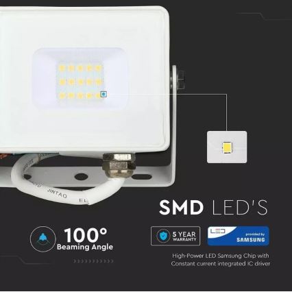 LED Reflektor SAMSUNG CHIP LED/10W/230V IP65 6400K fehér