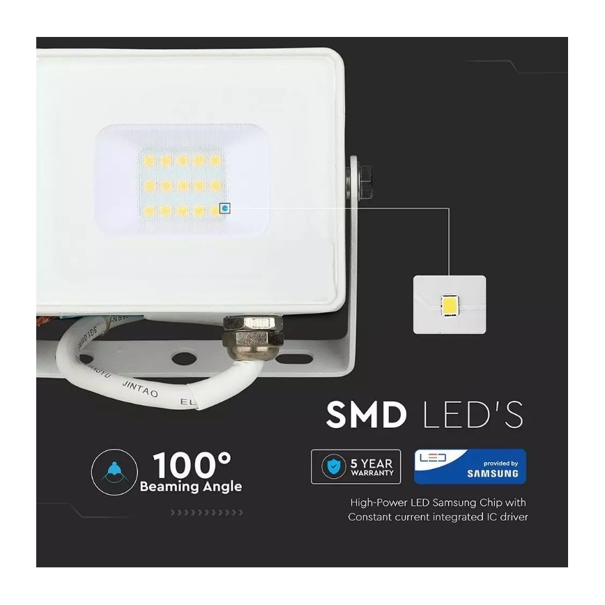 LED Reflektor SAMSUNG CHIP LED/10W/230V IP65 6400K fehér