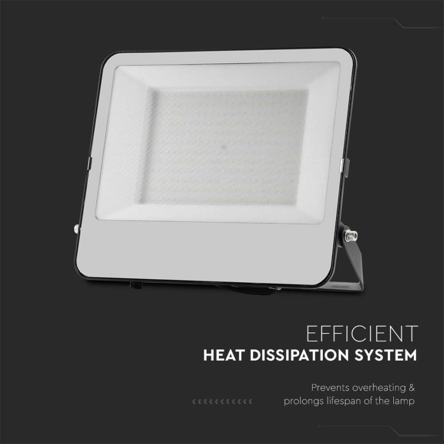 LED Reflektor SAMSUNG CHIP LED/200W/230V 6500K IP65 fekete