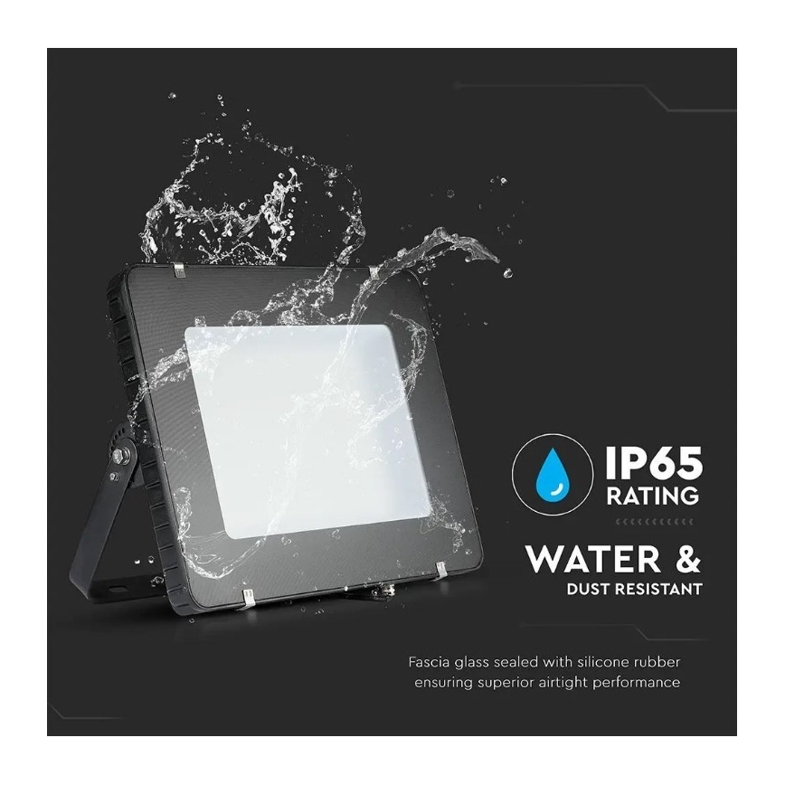 LED Reflektor SAMSUNG CHIP LED/400W/230V IP65 6400K fekete