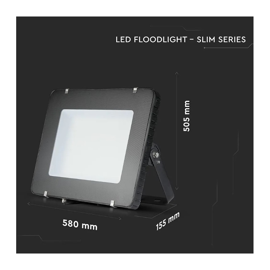 LED Reflektor SAMSUNG CHIP LED/500W/230V IP65 6400K fekete