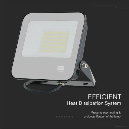 LED Reflektor SAMSUNG CHIP LED/50W/230V 4000K IP65 fekete