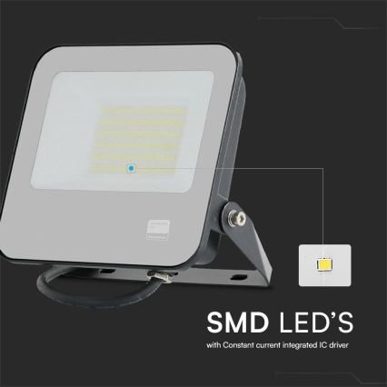 LED Reflektor SAMSUNG CHIP LED/50W/230V 6500K IP65 fekete