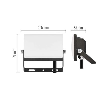 LED Reflektor TAMBO EVO LED/10W/230V 4000K IP65 fekete