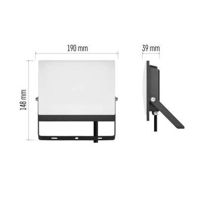 LED reflektor TAMBO EVO LED/50W/230V 4000K IP65 fekete