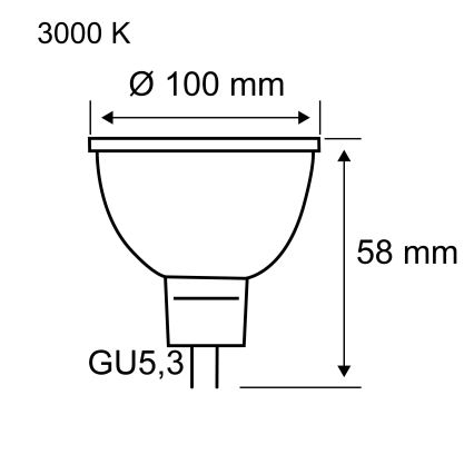 LED reflektoros izzó GU5,3/4,9W/12V 3000K - Paulmann 28802