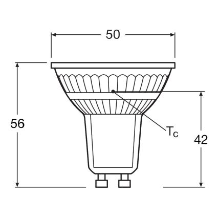LED reflektoros izzó PAR16 GU10/4,3W/230V 4000K 120° - Ledvance