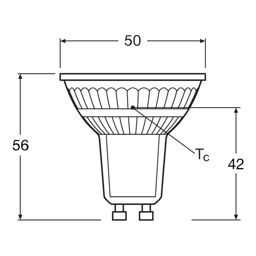 LED reflektoros izzó PAR16 GU10/4,3W/230V 4000K 120° - Ledvance