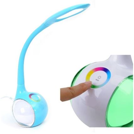 LED RGB állítható fényerejű asztali lámpa LED/7W/230V kék