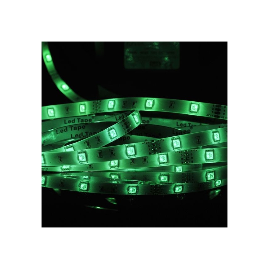 LED RGB állítható fényerejű kültéri szalag 5m LED/14W/12V IP65 + távirányító
