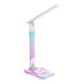 LED RGB állítható fényerejű, újratölthető érintős asztali lámpa vezeték nélküli töltéssel LED/7,5W/5V 2700-5300K fehér