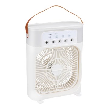 LED RGB asztali ventilátor ködfunkcióval 10W/5V