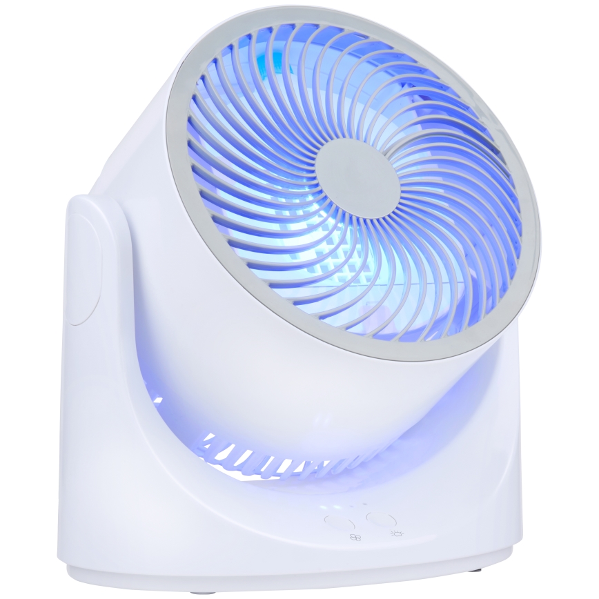 LED RGB asztali ventilátor ködhatással, 5V