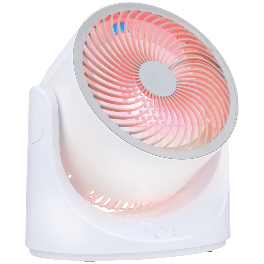 LED RGB asztali ventilátor ködhatással, 5V