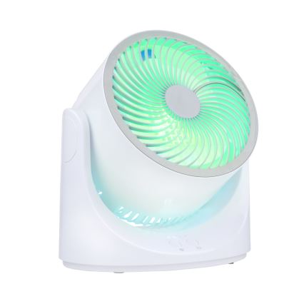 LED RGB asztali ventilátor ködhatással, 5V
