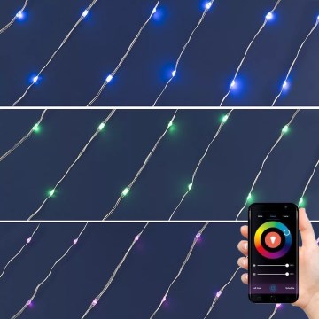 LED RGB dimmelhető fényfüzér 200xLED/29 funkció 20,4m