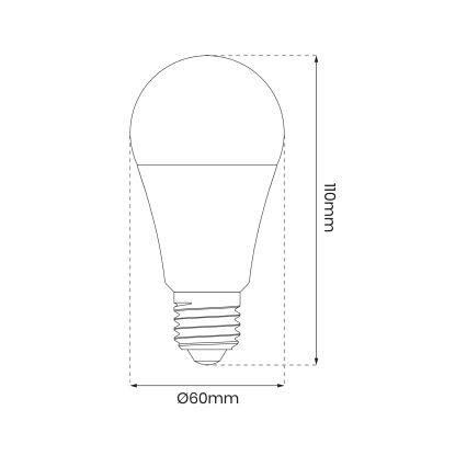 LED RGB Dimmelhető izzó A60 E27/8W/230V 2700-6500K Wi-Fi Tuya