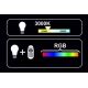 LED RGB Dimmelhető izzó C37 E14/4,5W/230V