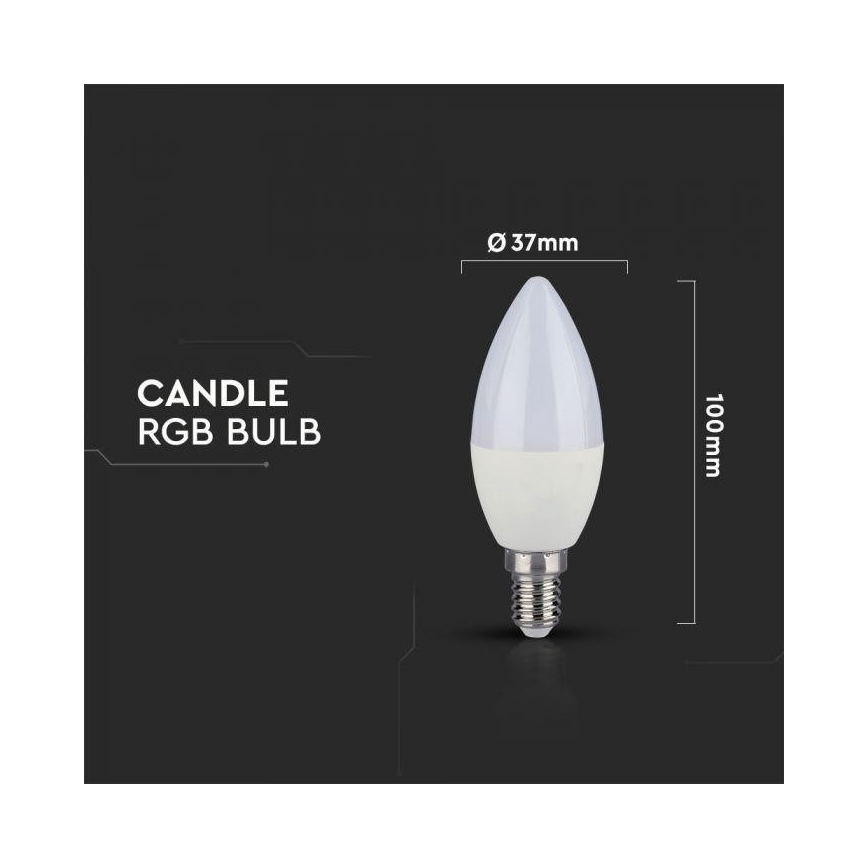 LED RGB Dimmelhető izzó E14/3,5W/230V 6400K + távirányító