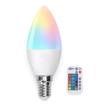 LED RGB Dimmelhető izzó E14/4,8W/230V 3000K + távirányítás - Aigostar