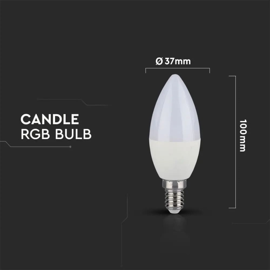 LED RGB Dimmelhető izzó E14/4,8W/230V 4000K + távirányító