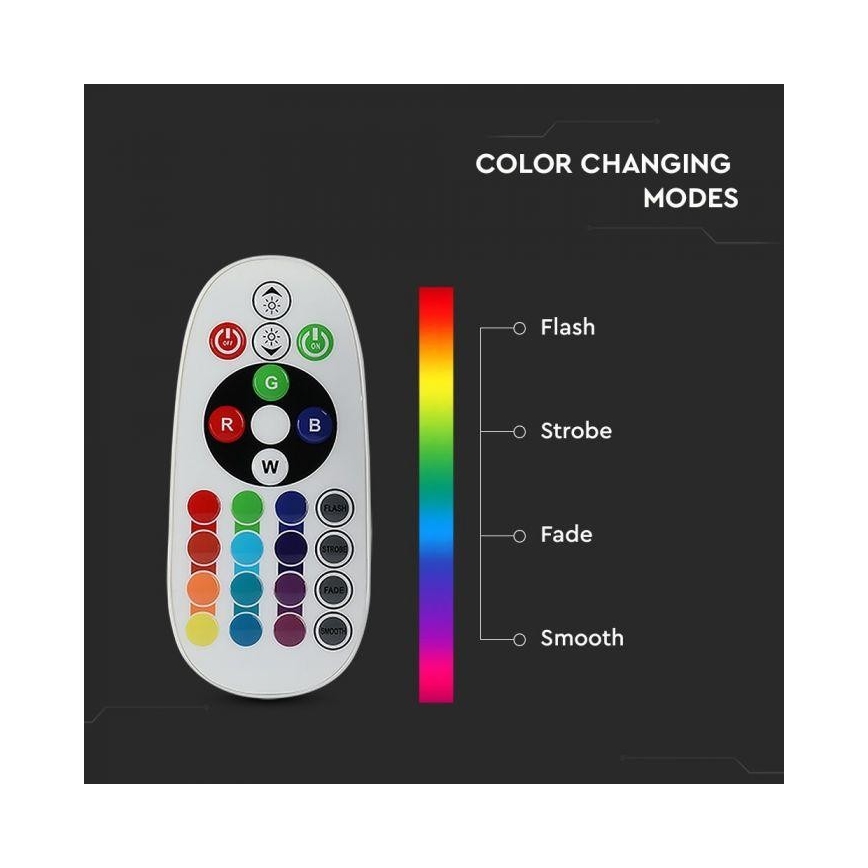 LED RGB Dimmelhető izzó E27/3,5W/230V 4000K + távirányító