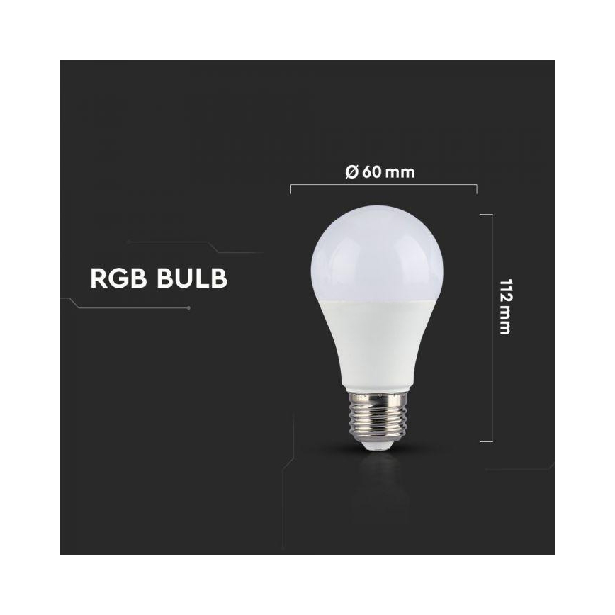 LED RGB Dimmelhető izzó E27/6W/230V 2700K + távirányító