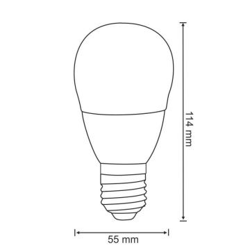 LED RGB Dimmelhető izzó G55 E27/4,5W/230V