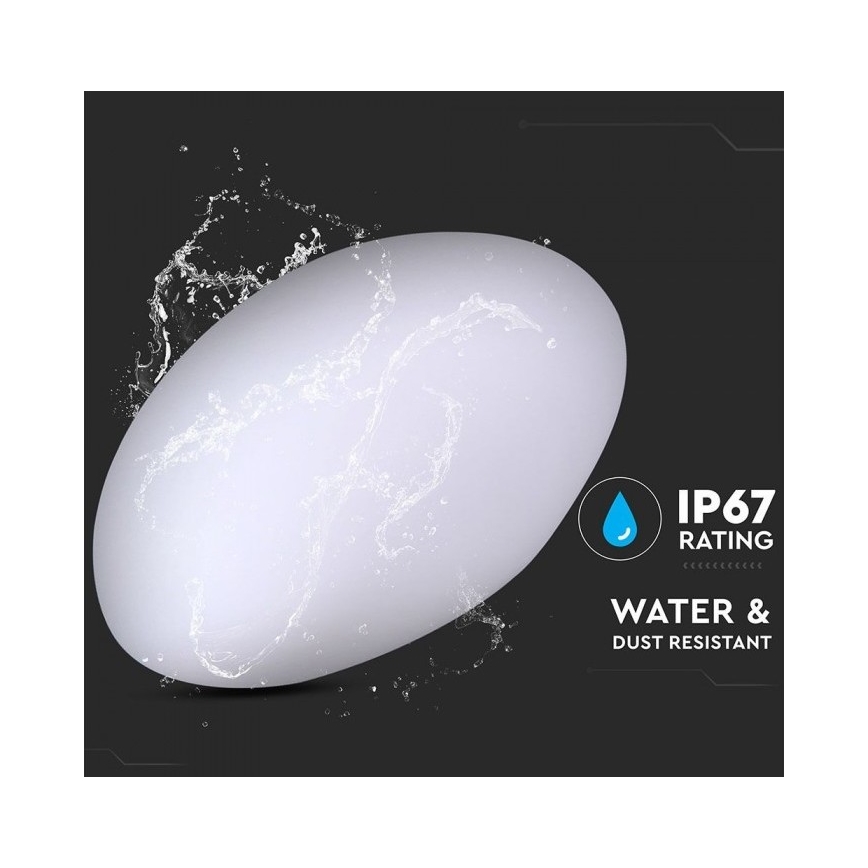 LED RGB Dimmelhető kültéri lámpa LED/1W/5V 28cm IP67 1000 mAh + távirányítás