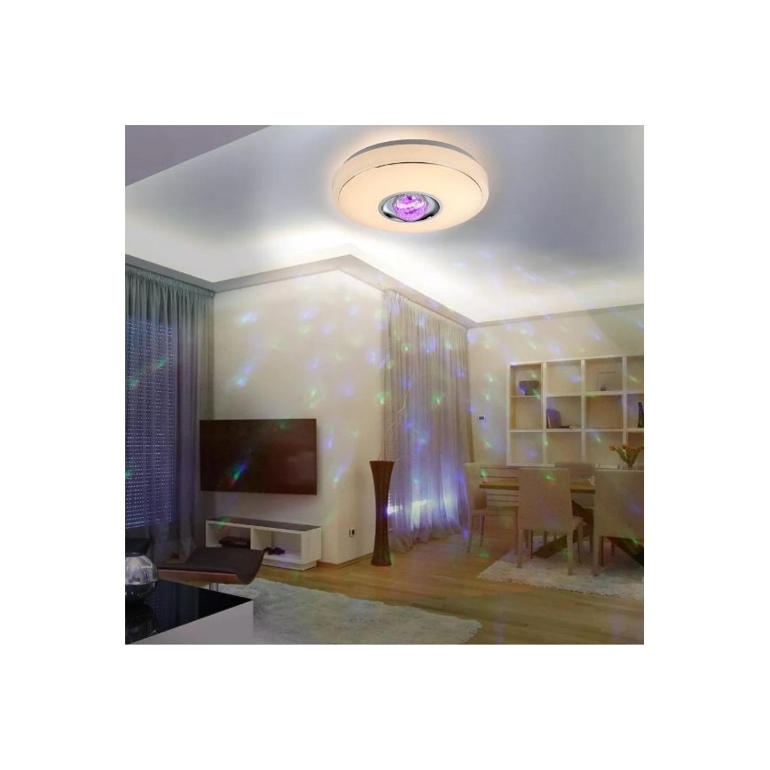 LED RGB Dimmelhető mennyezeti lámpa MAGIC DISCO LED/18W/230V + távirányító