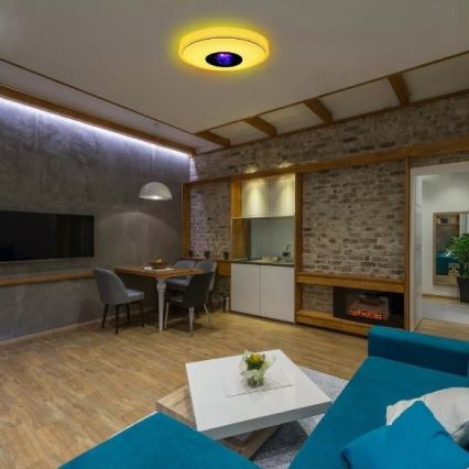 LED RGB Dimmelhető mennyezeti lámpa MAGIC DISCO LED/18W/230V + távirányító