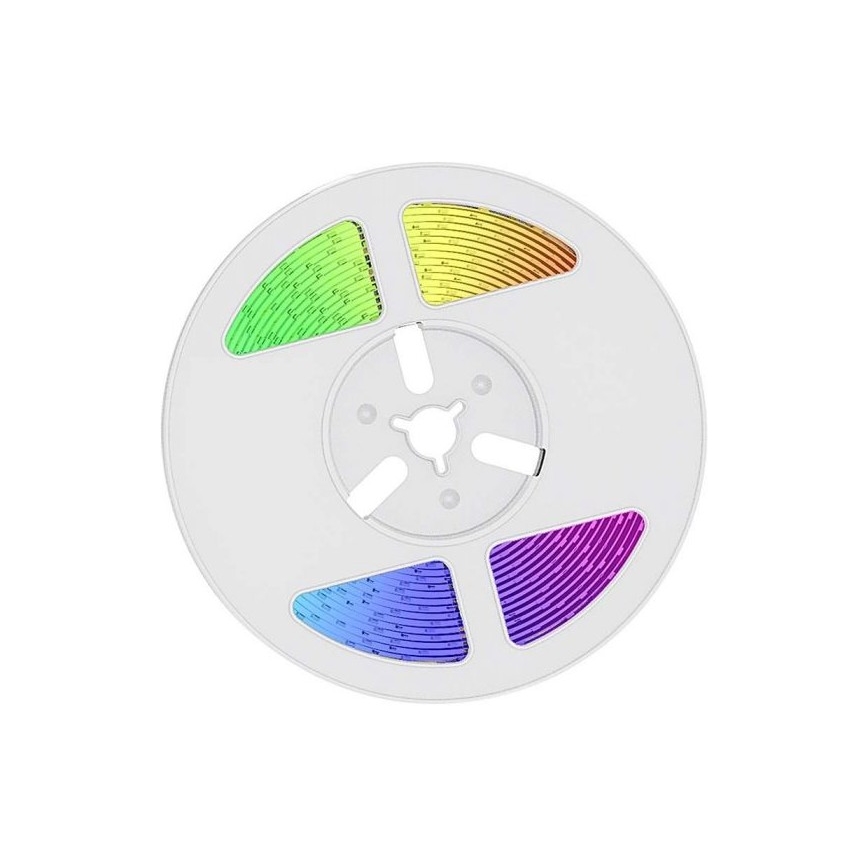 LED RGB Dimmelhető napelemes szalag LED/1,2W/3,7V IP67 5m + távirányítás