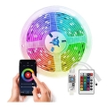 LED RGB Dimmelhető szalag LED/20W/230V 5m IP65 Tuya + távirányító