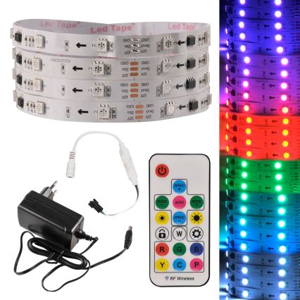 LED RGB Dimmelhető szalag MAGIC 5 m LED/24W/230V + távirányító