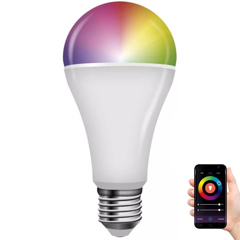 LED RGB Dimmeres izzó GoSmart A65 E27/14W/230V 2700-6500K Tuya