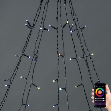 LED RGB függöny 240xLED/11 világítási mód 8m IP65 Wi-Fi Tuya