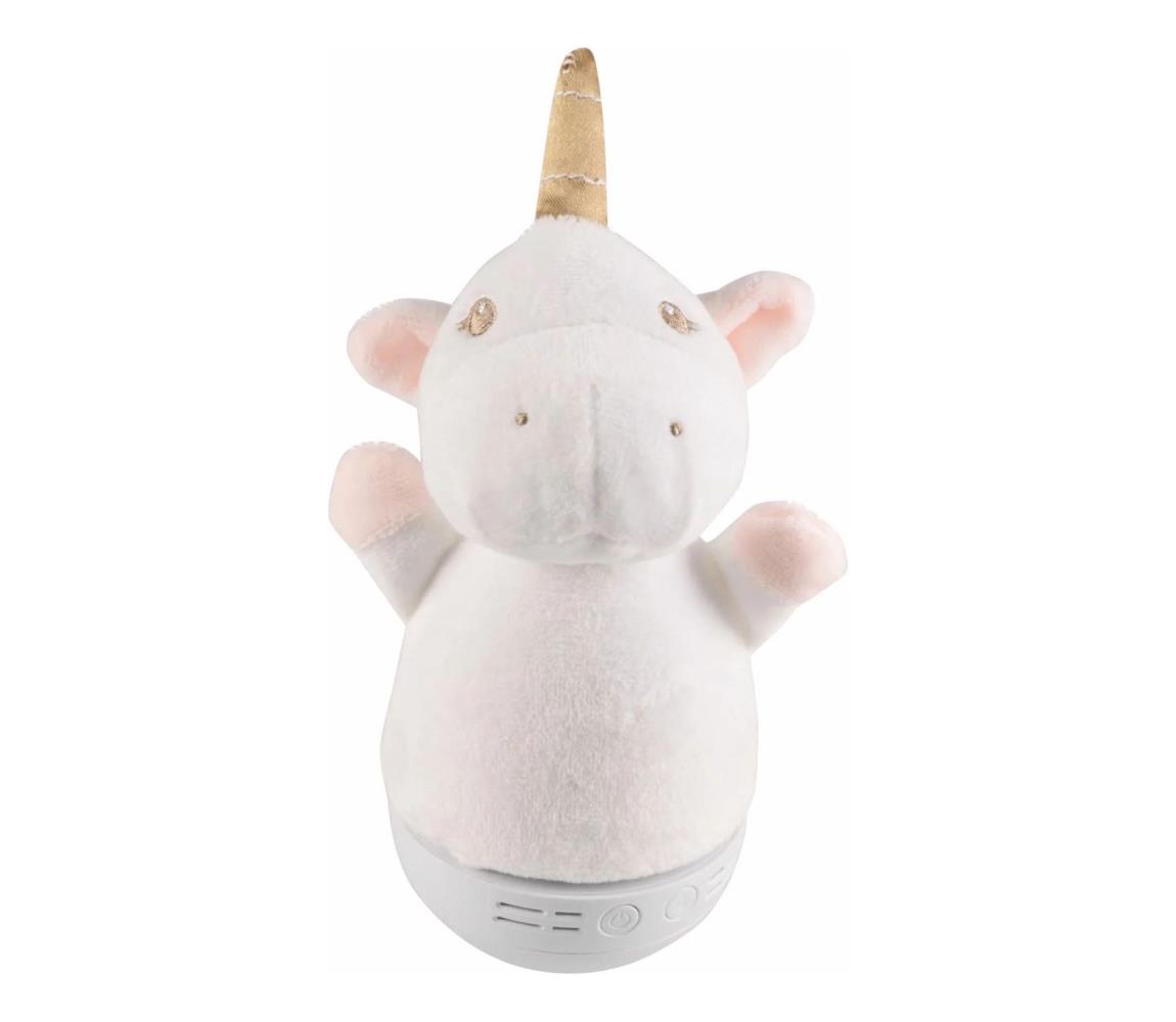 LED RGB gyerek éjszakai lámpa dallammal 3xAAA/5V unikornis 326737