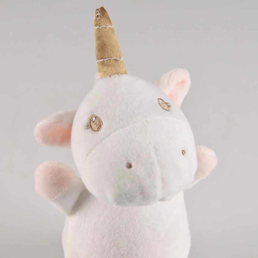 LED RGB Gyermek éjszakai lámpa dallammal 3xAAA/5V unikornis