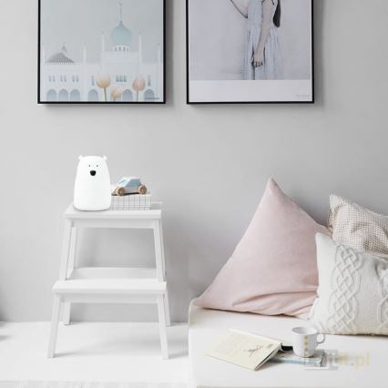 LED RGB Gyermek érintős lámpa MEDVE LED/0,8W/5V fehér + USB