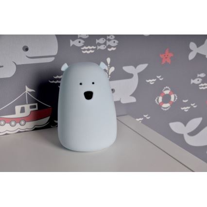 LED RGB Gyermek érintős lámpa MEDVE LED/0,8W/5V kék