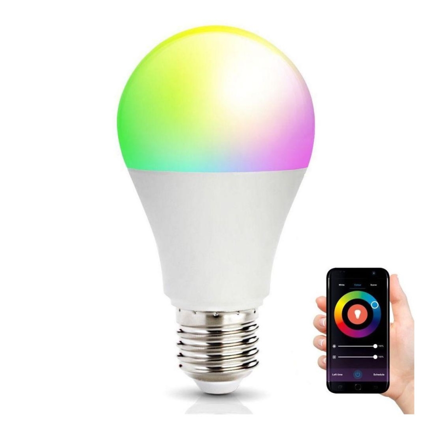 LED RGB Intelligens dimmelhető izzó E27/9,5W/230V 2700-6500K Wi-Fi Tuya