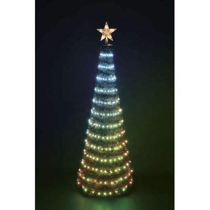 LED RGB Karácsonyfa fénylánccal 234xLED/16 mód 1,5m + távirányító