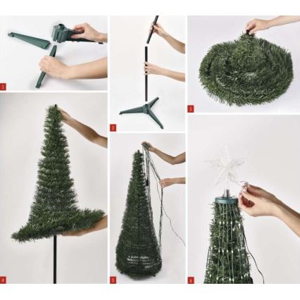 LED RGB Karácsonyfa fénylánccal 234xLED/16 mód 1,5m + távirányító