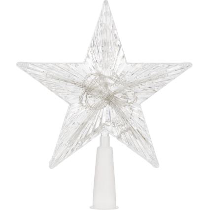 LED RGB Karácsonyi csillag fához 10xLED/2xAA 15cm