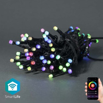 LED RGB Kültéri karácsonyi fényfüzér 42xLED/8 funkcióval 8m IP65 Wi-Fi Tuya