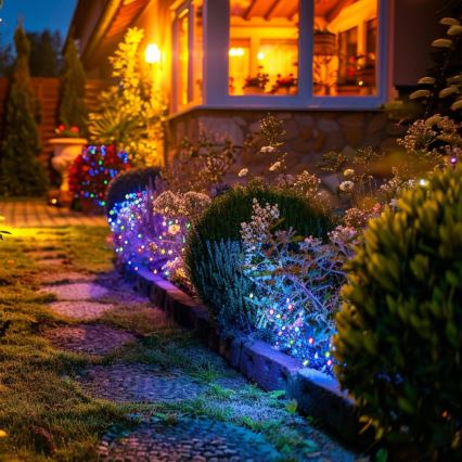 LED RGB napelemes fényfüzér 50xLED/0,12W/1,2V 1xAA IP44 600 mAh