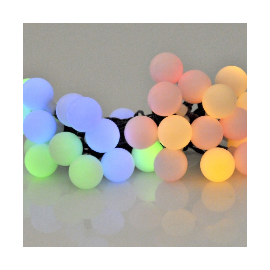 LED RGB Napelemes fényfüzér PARTY 30xLED/1,2V 400 mAh 3,9 m IP44