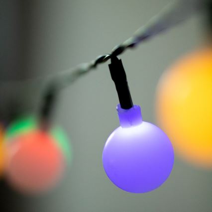 LED RGB Napelemes fényfüzér PARTY 30xLED/1,2V 400 mAh 3,9 m IP44