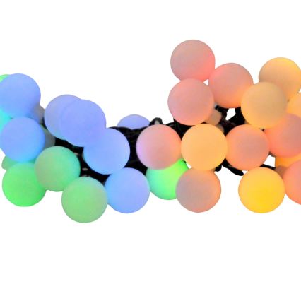 LED RGB Napelemes fényfüzér PARTY 30xLED/1,2V 400 mAh 3,9 m IP44